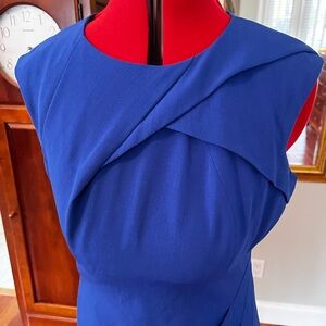 Royal Blue Round Neck Dress Adrianna Papell